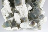 Multi-Colored, Stepped Fluorite on Milky Quartz - Inner Mongolia #179960-5